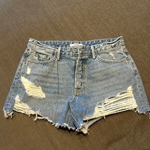 GRLFRND Helena Cut-off Denim shorts Sz 26